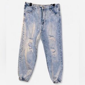 Women Light Blue Distressed Jeans